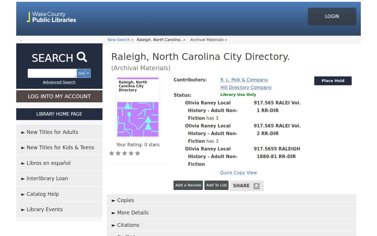 Raleigh people directories Olivia Raney historic city holdings